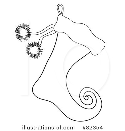 Royalty-Free (RF) Christmas Stocking Clipart Illustration by Pams Clipart - Stock Sample #82354