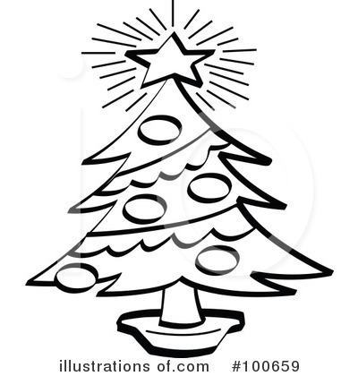 Royalty-Free (RF) Christmas Tree Clipart Illustration by Andy Nortnik - Stock Sample #100659