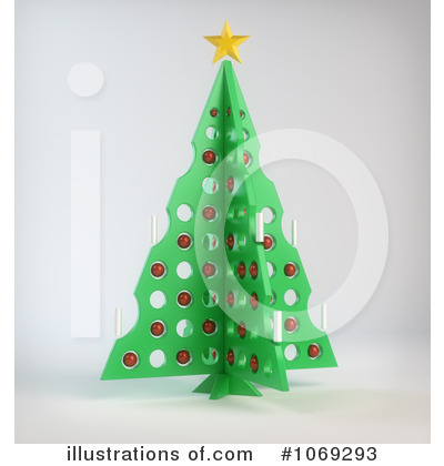 Royalty-Free (RF) Christmas Tree Clipart Illustration by Mopic - Stock Sample #1069293