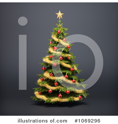 Royalty-Free (RF) Christmas Tree Clipart Illustration by Mopic - Stock Sample #1069296