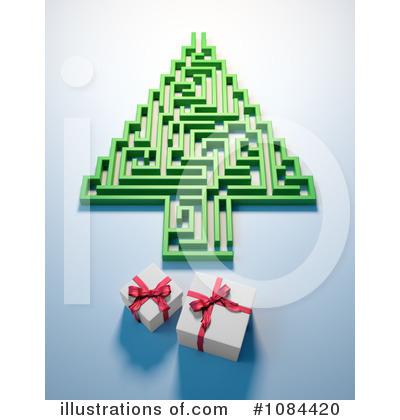 Royalty-Free (RF) Christmas Tree Clipart Illustration by Mopic - Stock Sample #1084420