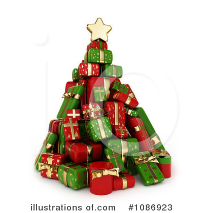 Royalty-Free (RF) Christmas Tree Clipart Illustration by BNP Design Studio - Stock Sample #1086923