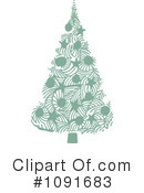 Christmas Tree Clipart #1091683 by Steve Klinkel