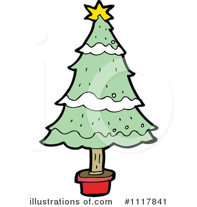 Royalty-Free (RF) Christmas Tree Clipart Illustration by lineartestpilot - Stock Sample #1117841