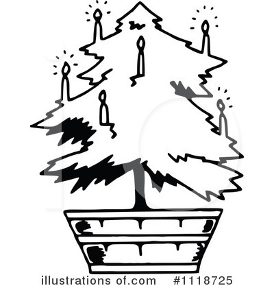 Royalty-Free (RF) Christmas Tree Clipart Illustration by Prawny Vintage - Stock Sample #1118725
