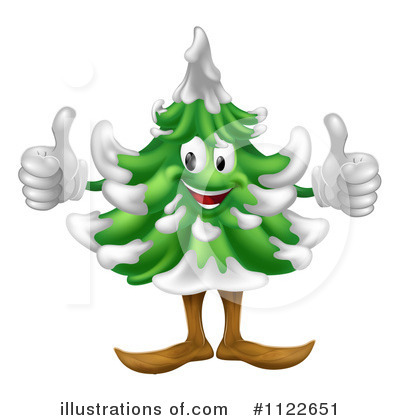 Evergreens Clipart #1122651 by AtStockIllustration