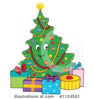 Royalty-Free (RF) Christmas Tree Clipart Illustration by visekart - Stock Sample #1124501