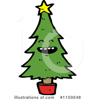 Royalty-Free (RF) Christmas Tree Clipart Illustration by lineartestpilot - Stock Sample #1150048