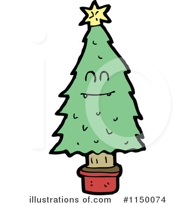 Royalty-Free (RF) Christmas Tree Clipart Illustration by lineartestpilot - Stock Sample #1150074