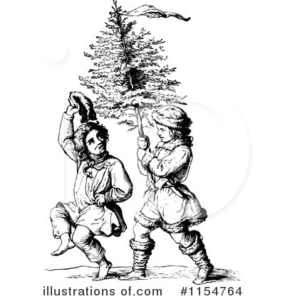 Royalty-Free (RF) Christmas Tree Clipart Illustration by Prawny Vintage - Stock Sample #1154764