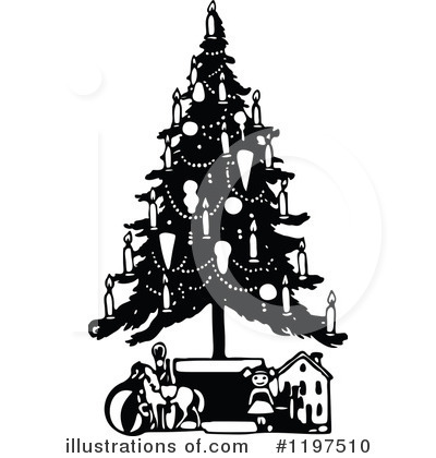 Royalty-Free (RF) Christmas Tree Clipart Illustration by Prawny Vintage - Stock Sample #1197510