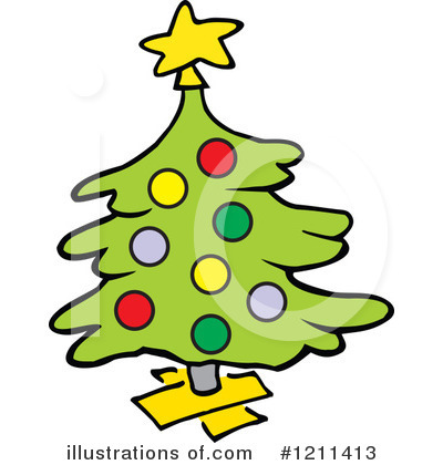 Royalty-Free (RF) Christmas Tree Clipart Illustration by Johnny Sajem - Stock Sample #1211413