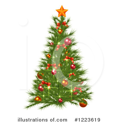 Royalty-Free (RF) Christmas Tree Clipart Illustration by vectorace - Stock Sample #1223619