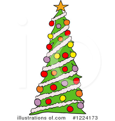 Royalty-Free (RF) Christmas Tree Clipart Illustration by LaffToon - Stock Sample #1224173