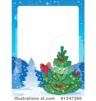 Royalty-Free (RF) Christmas Tree Clipart Illustration by visekart - Stock Sample #1347360