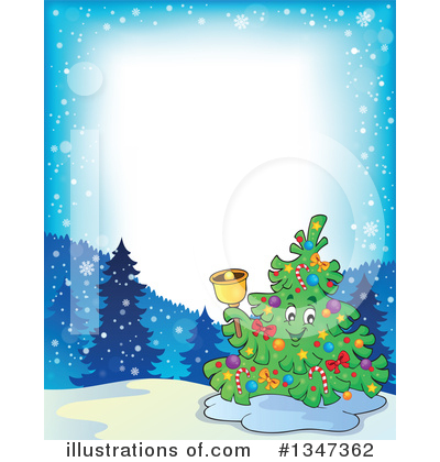 Royalty-Free (RF) Christmas Tree Clipart Illustration by visekart - Stock Sample #1347362
