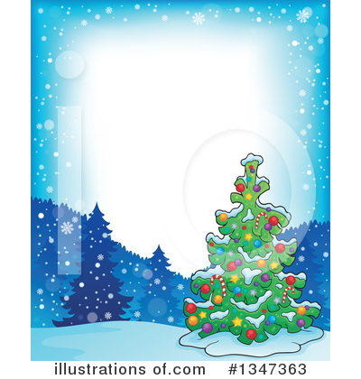 Royalty-Free (RF) Christmas Tree Clipart Illustration by visekart - Stock Sample #1347363
