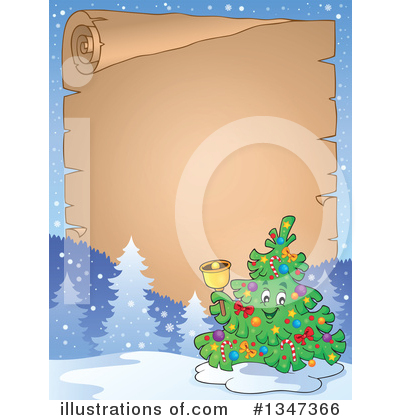 Royalty-Free (RF) Christmas Tree Clipart Illustration by visekart - Stock Sample #1347366
