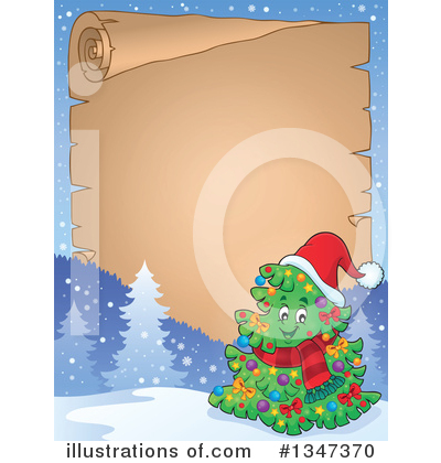 Royalty-Free (RF) Christmas Tree Clipart Illustration by visekart - Stock Sample #1347370