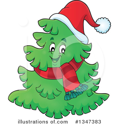 Royalty-Free (RF) Christmas Tree Clipart Illustration by visekart - Stock Sample #1347383