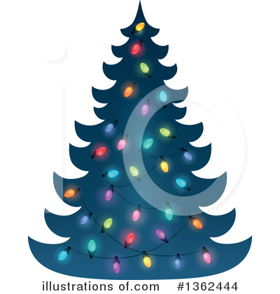 Royalty-Free (RF) Christmas Tree Clipart Illustration by visekart - Stock Sample #1362444