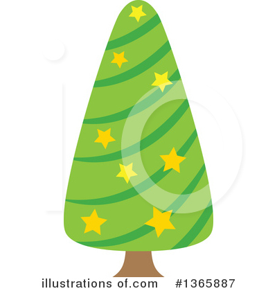 Royalty-Free (RF) Christmas Tree Clipart Illustration by visekart - Stock Sample #1365887