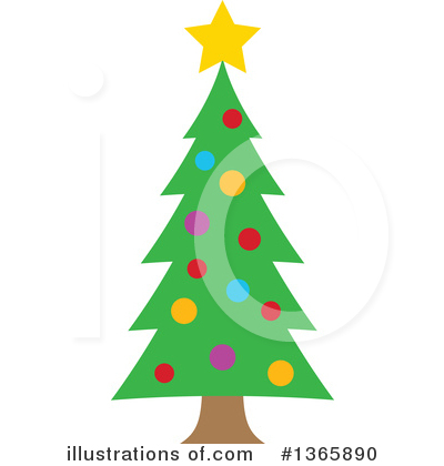Royalty-Free (RF) Christmas Tree Clipart Illustration by visekart - Stock Sample #1365890