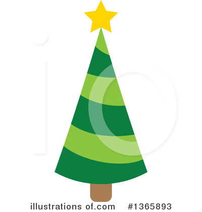 Royalty-Free (RF) Christmas Tree Clipart Illustration by visekart - Stock Sample #1365893