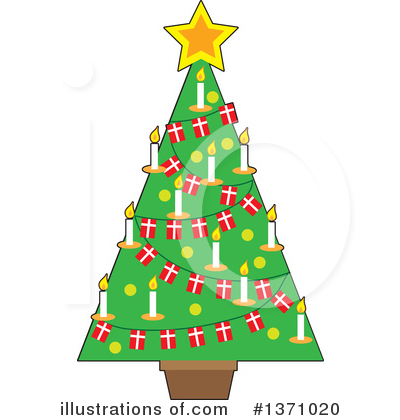 Royalty-Free (RF) Christmas Tree Clipart Illustration by Maria Bell - Stock Sample #1371020
