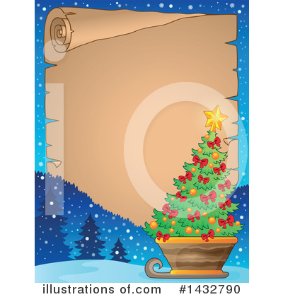 Royalty-Free (RF) Christmas Tree Clipart Illustration by visekart - Stock Sample #1432790