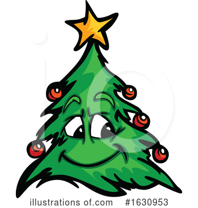 Christmas Tree Clipart #1630953 by Chromaco
