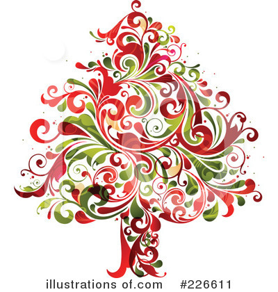 Royalty-Free (RF) Christmas Tree Clipart Illustration by OnFocusMedia - Stock Sample #226611