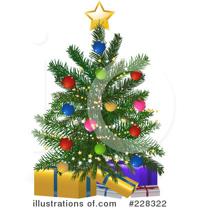 Royalty-Free (RF) Christmas Tree Clipart Illustration by elaineitalia - Stock Sample #228322