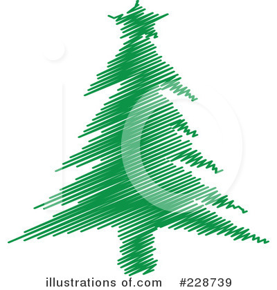 Royalty-Free (RF) Christmas Tree Clipart Illustration by KJ Pargeter - Stock Sample #228739