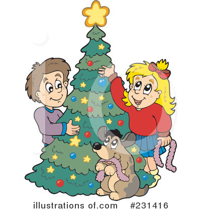 Royalty-Free (RF) Christmas Tree Clipart Illustration by visekart - Stock Sample #231416