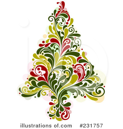 Royalty-Free (RF) Christmas Tree Clipart Illustration by BNP Design Studio - Stock Sample #231757