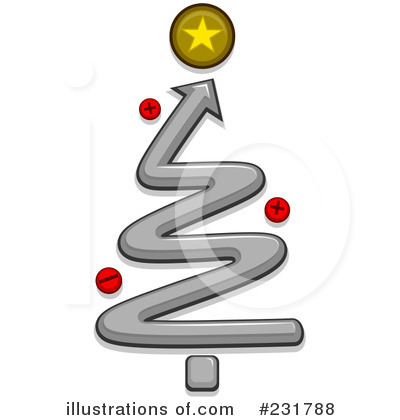 Royalty-Free (RF) Christmas Tree Clipart Illustration by BNP Design Studio - Stock Sample #231788