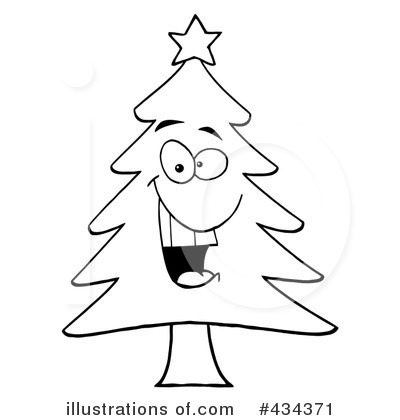 Royalty-Free (RF) Christmas Tree Clipart Illustration by Hit Toon - Stock Sample #434371