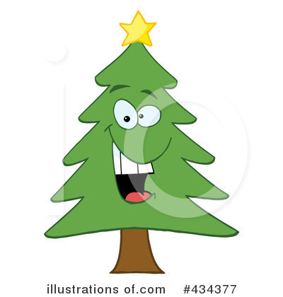 Royalty-Free (RF) Christmas Tree Clipart Illustration by Hit Toon - Stock Sample #434377