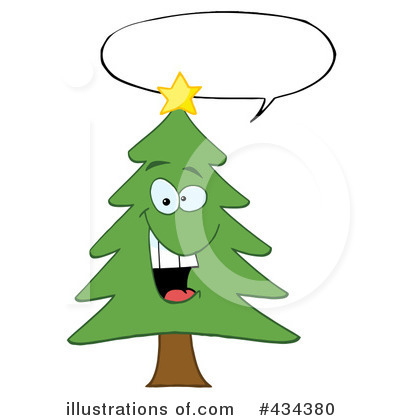 Royalty-Free (RF) Christmas Tree Clipart Illustration by Hit Toon - Stock Sample #434380