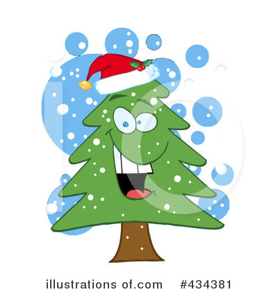 Royalty-Free (RF) Christmas Tree Clipart Illustration by Hit Toon - Stock Sample #434381