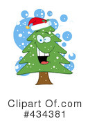 Christmas Tree Clipart #434381 by Hit Toon