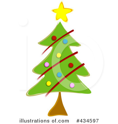 Royalty-Free (RF) Christmas Tree Clipart Illustration by BNP Design Studio - Stock Sample #434597