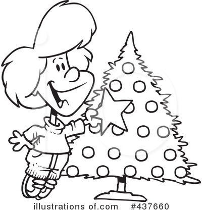 Royalty-Free (RF) Christmas Tree Clipart Illustration by toonaday - Stock Sample #437660