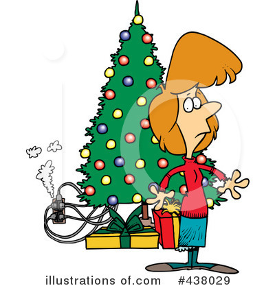 Royalty-Free (RF) Christmas Tree Clipart Illustration by toonaday - Stock Sample #438029