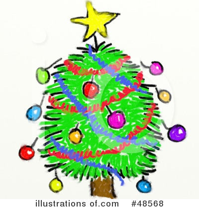 Royalty-Free (RF) Christmas Tree Clipart Illustration by Prawny - Stock Sample #48568