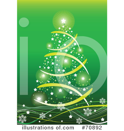 Royalty-Free (RF) Christmas Tree Clipart Illustration by Pushkin - Stock Sample #70892