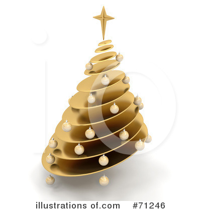 Royalty-Free (RF) Christmas Tree Clipart Illustration by KJ Pargeter - Stock Sample #71246