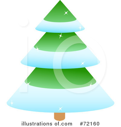 Royalty-Free (RF) Christmas Tree Clipart Illustration by Pushkin - Stock Sample #72160