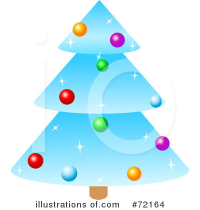 Royalty-Free (RF) Christmas Tree Clipart Illustration by Pushkin - Stock Sample #72164